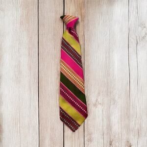 Towncraft Tie Men Necktie 60s 70s Polyester Midcentury CLIP ON Snapper Retro